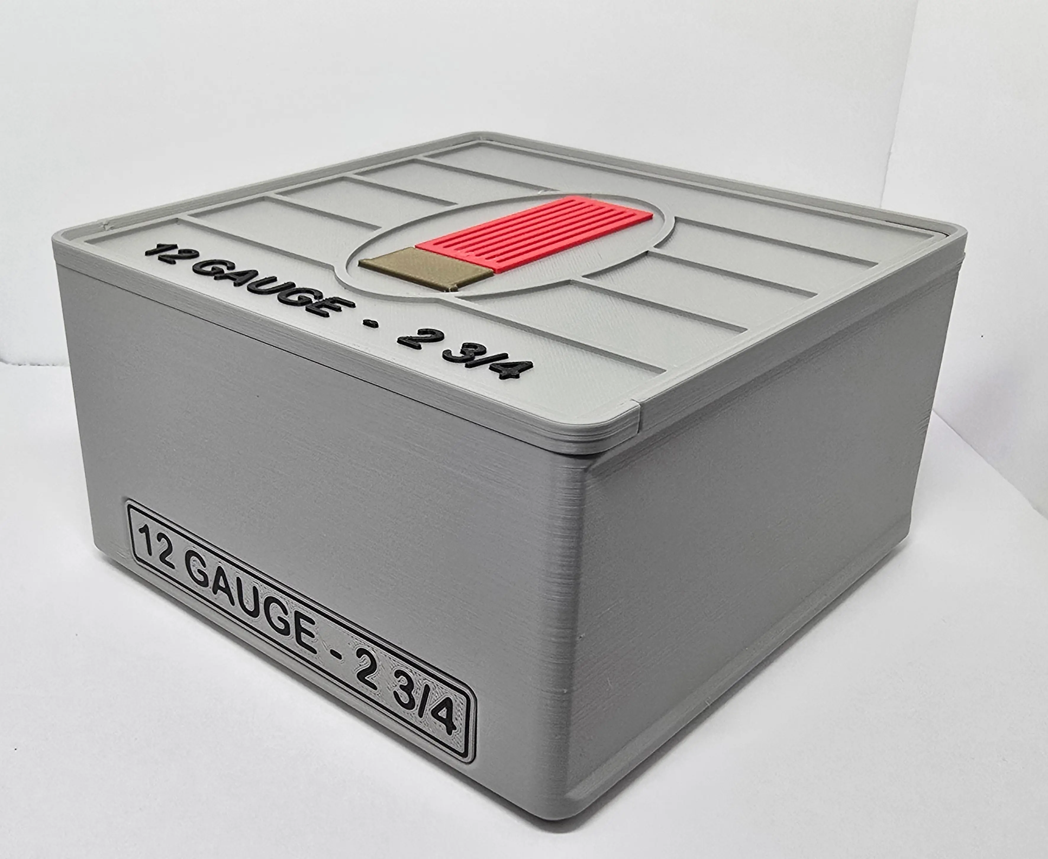 Angled front view of Grey 12 Gauge ForgeBox