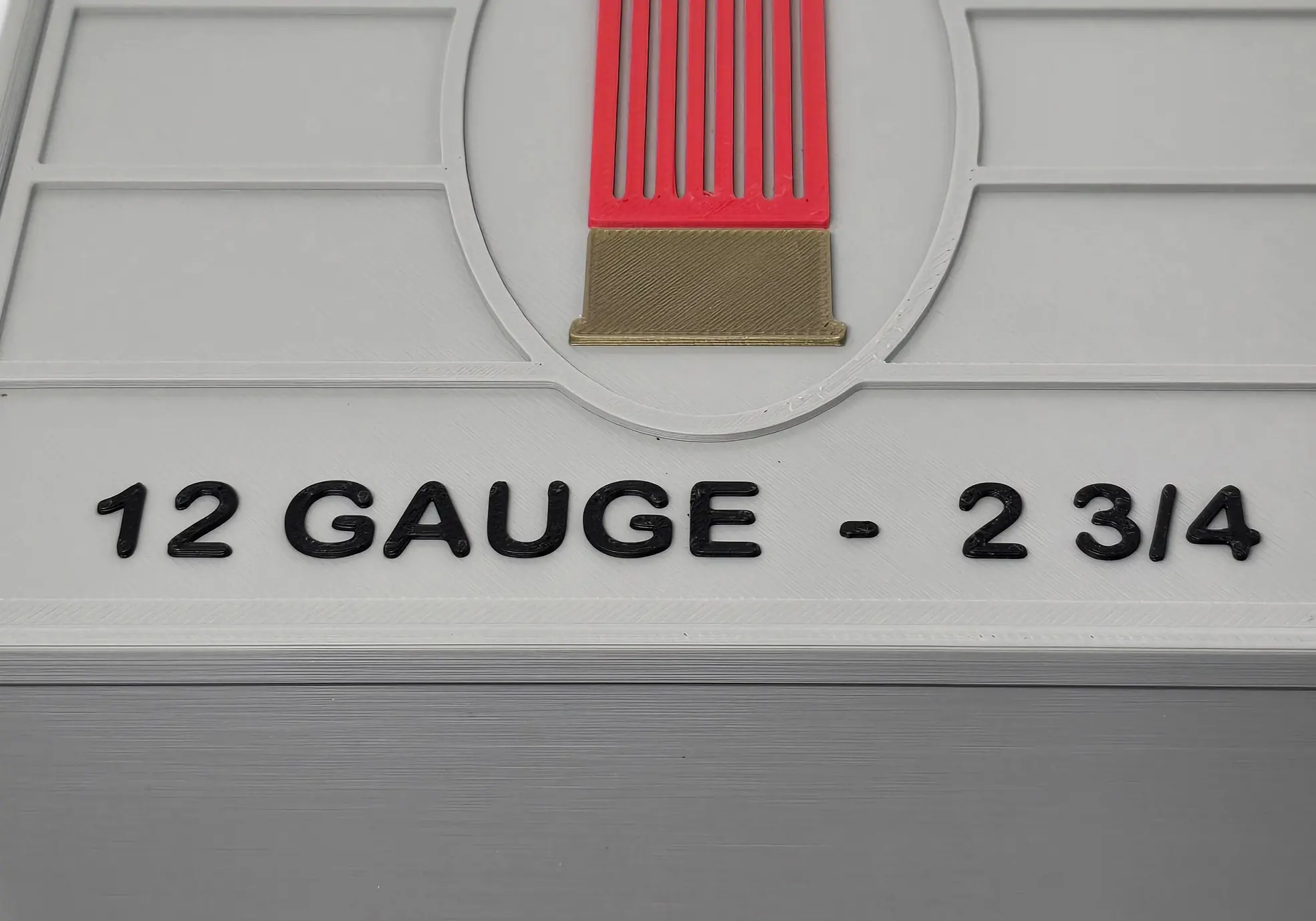Close-up lid detail of Gray 12 Gauge ForgeBox