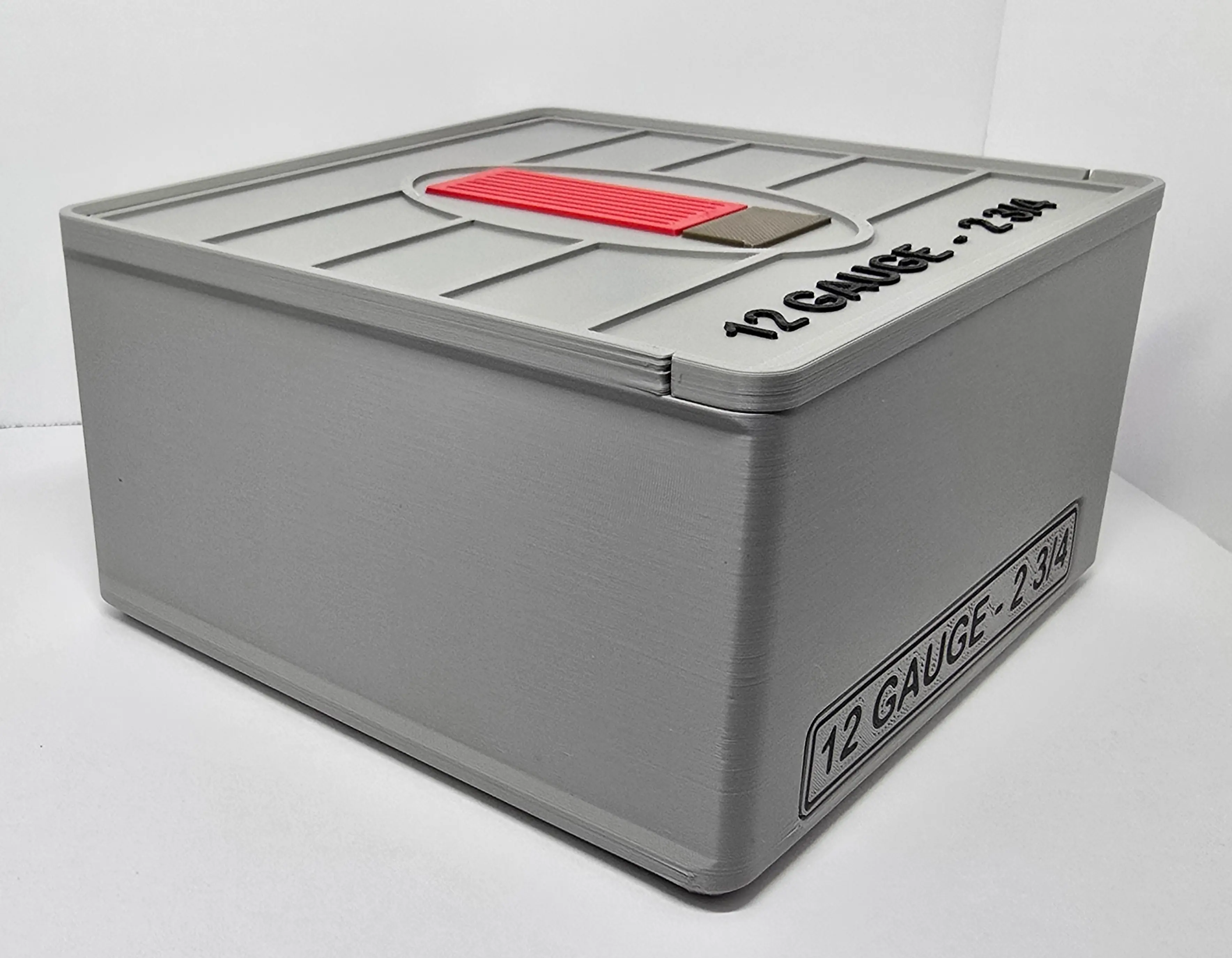 Side wall detail of Grey ForgeBox showing print finish