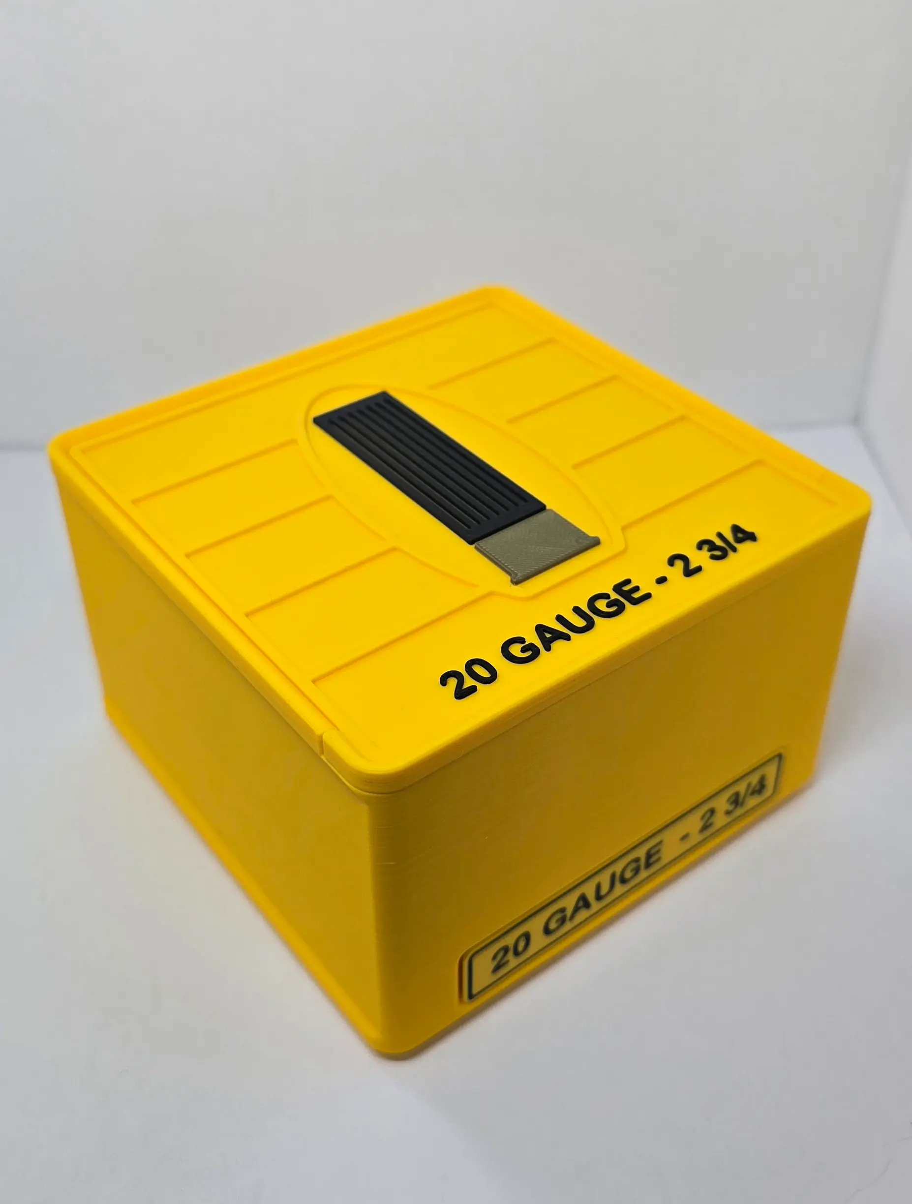 20 Gauge 25 round ForgeBox with Yellow body and Black text