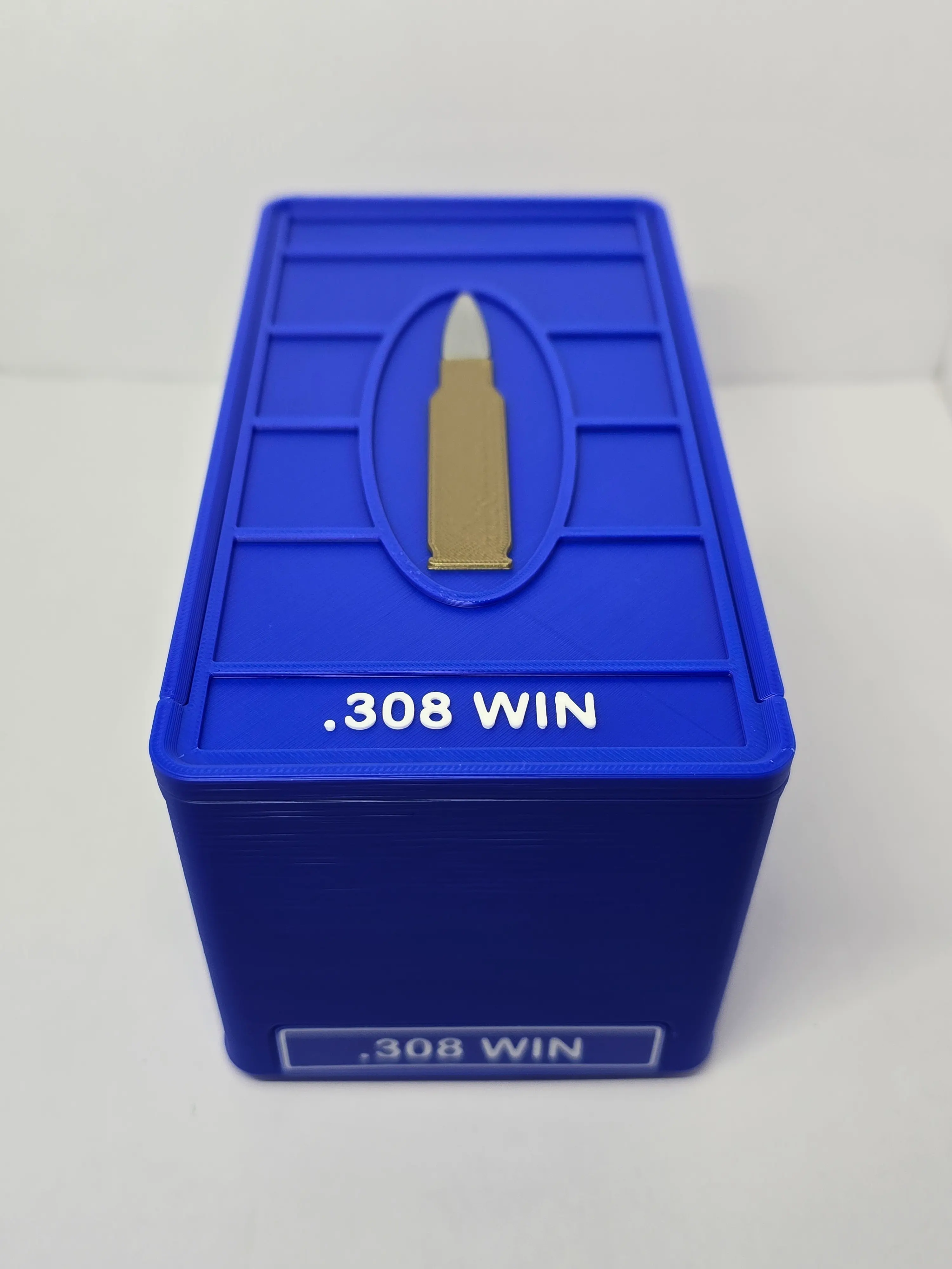 Front view of Blue .308 WIN ForgeBox