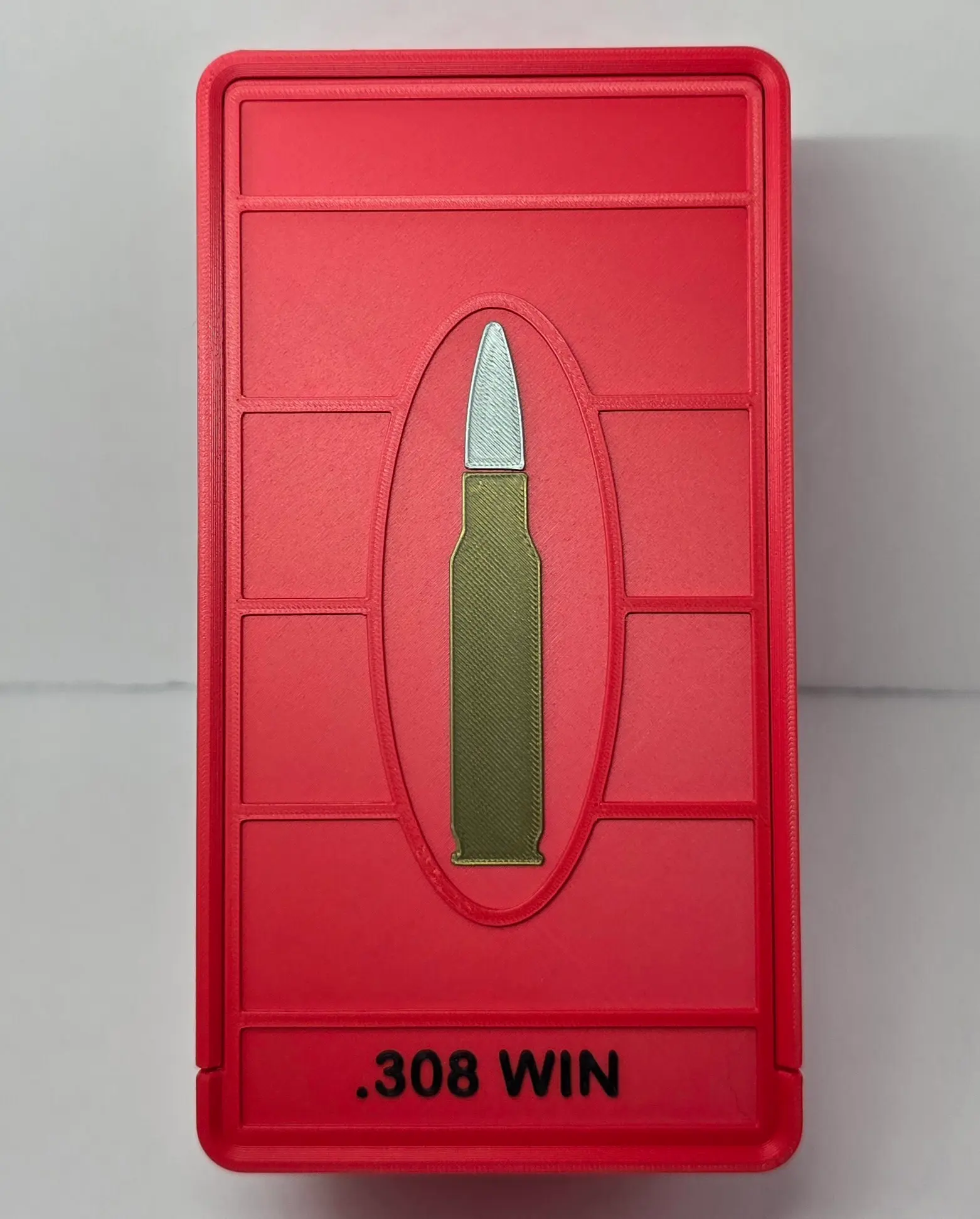 Top view of Scarlet Red .308 Winchester ForgeBox lid